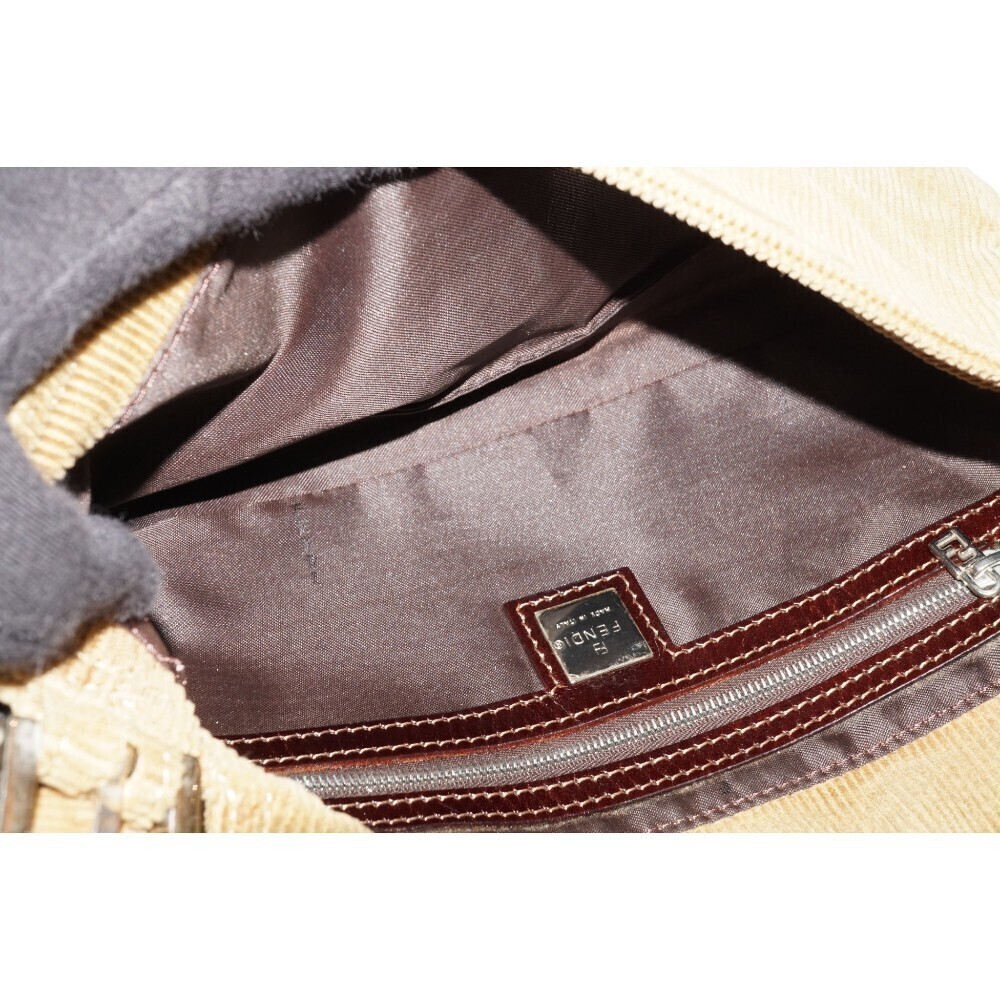 Fendi Mamma Bucket Hobo Bag Corduroy